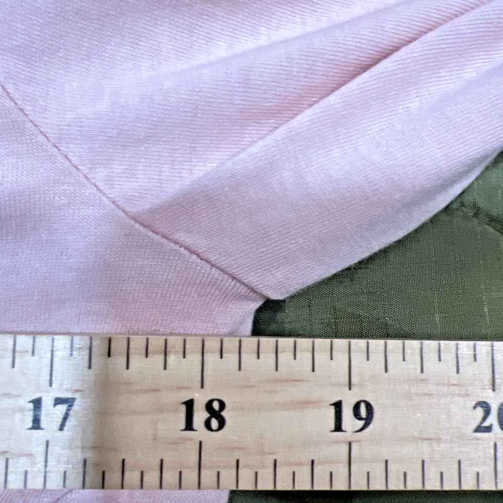NWT Guess LA Skylar Top Women's L Blush Pink Modal Henley Roll Tab Sleeve Soft - Picture 13 of 16